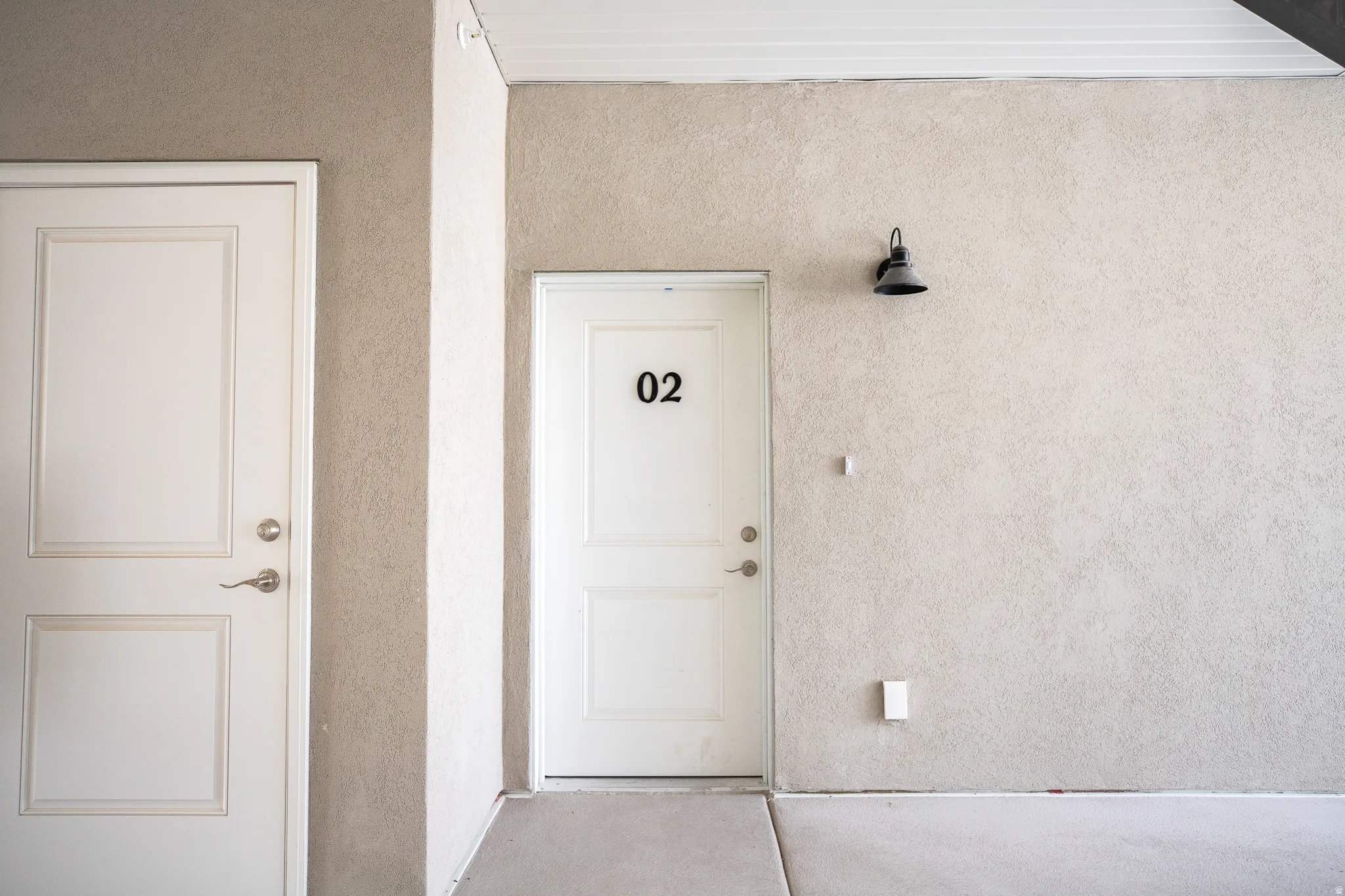 Front door of unit.