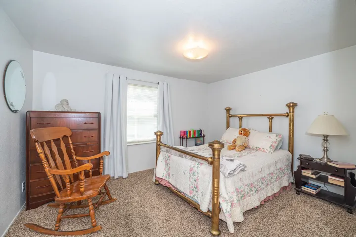 Wall-to-wall carpeting and a ceiling-mounted light fixture