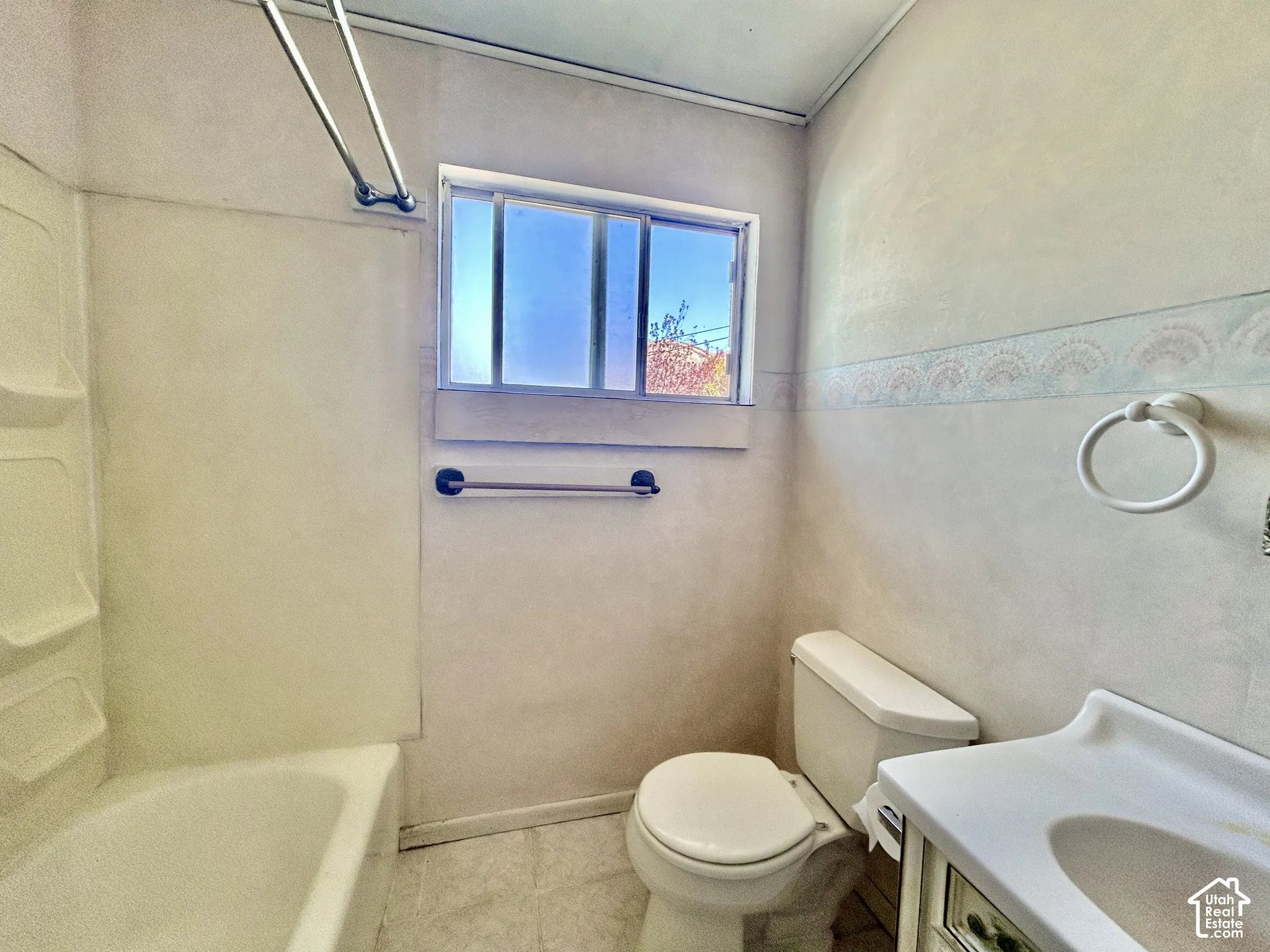 Main-floor bath with tub and shower
