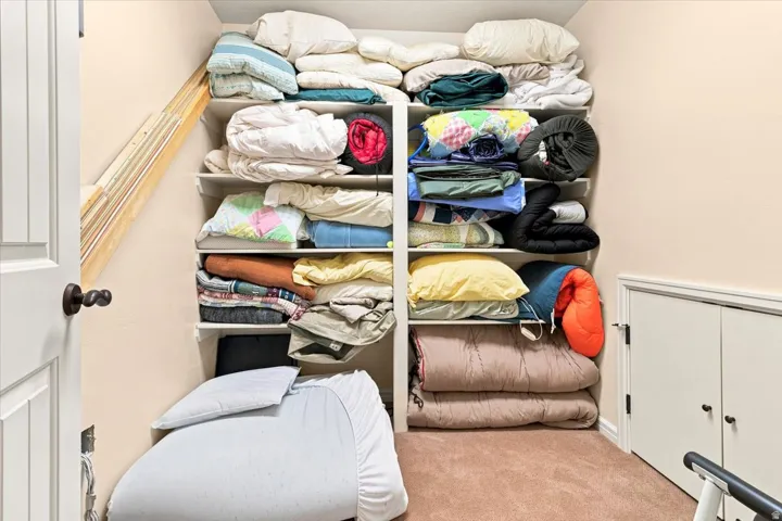 Built-in shelving for organized storage