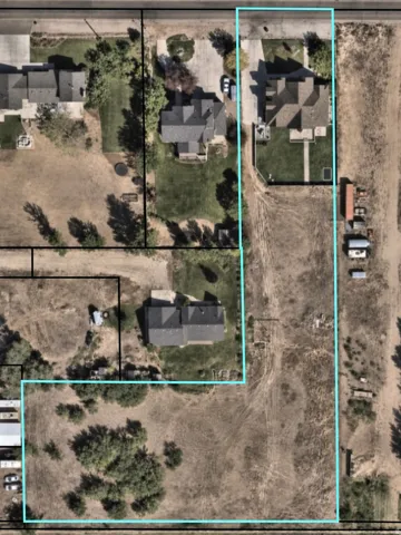 Aerial Property Survey. Illustrating the boundaries and structures on the property