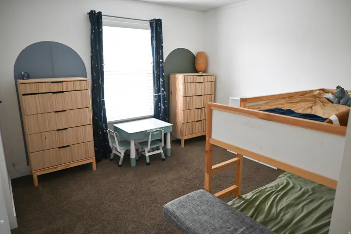 Carpeted flooring throughout
