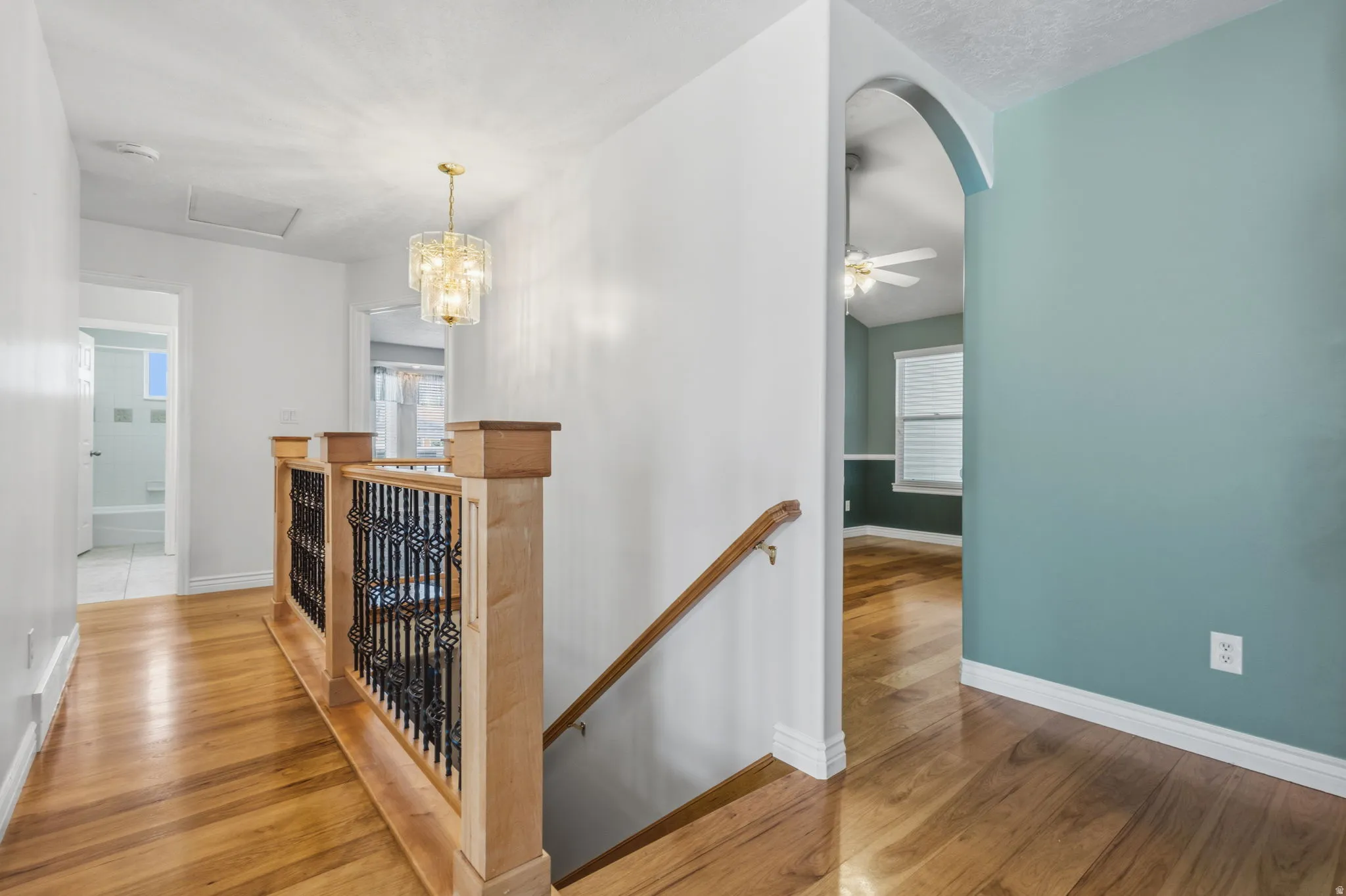 Wood-finish flooring throughout