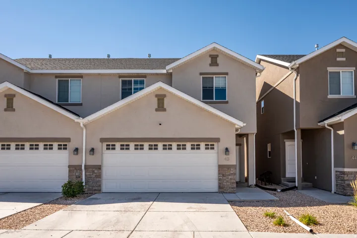 Stucco exterior with stone accenting
