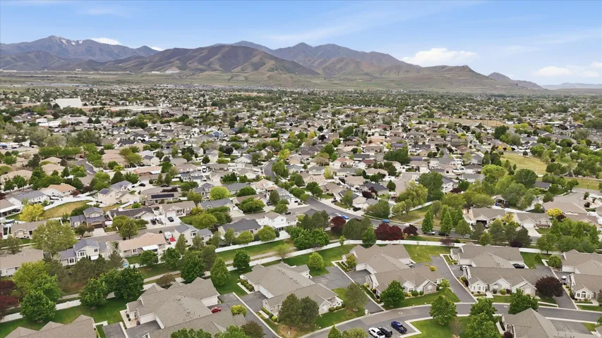 Expansive residential area with numerous single-family and multi-family dwellings