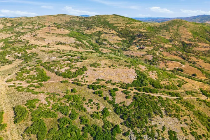 Expansive hillside property featuring natural vegetation and winding unpaved roads
