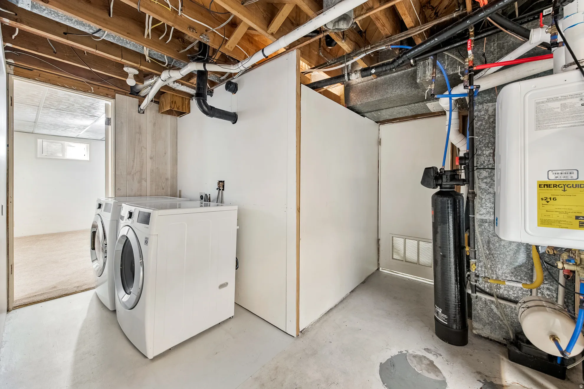 Utility area with extra storage