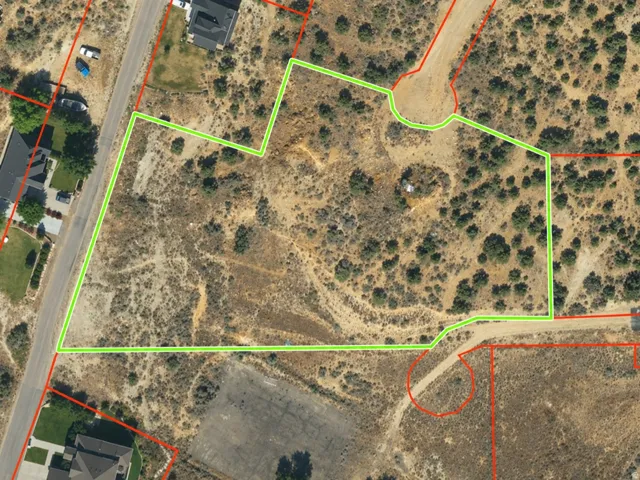 Aerial Property Map. Displaying the property boundaries and surrounding parcels