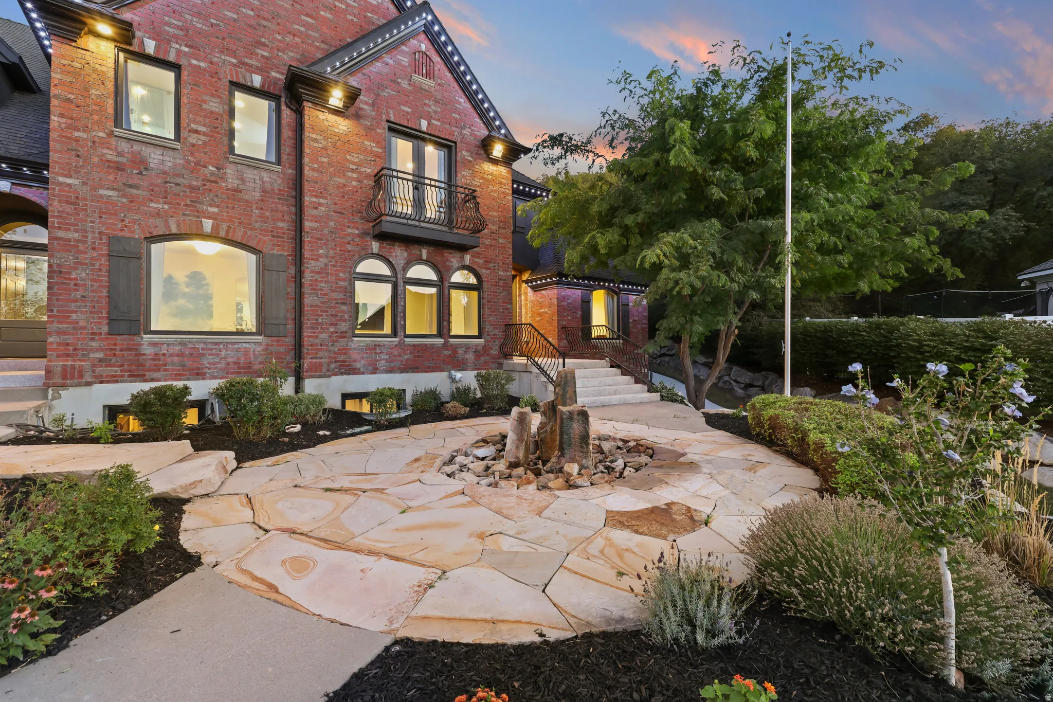 Brick exterior with decorative trim