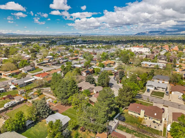 Expansive residential area with a prominent mountain backdrop