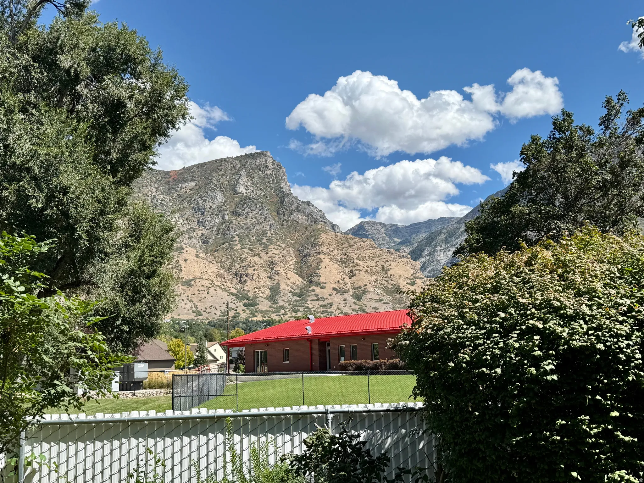View from backyard patio