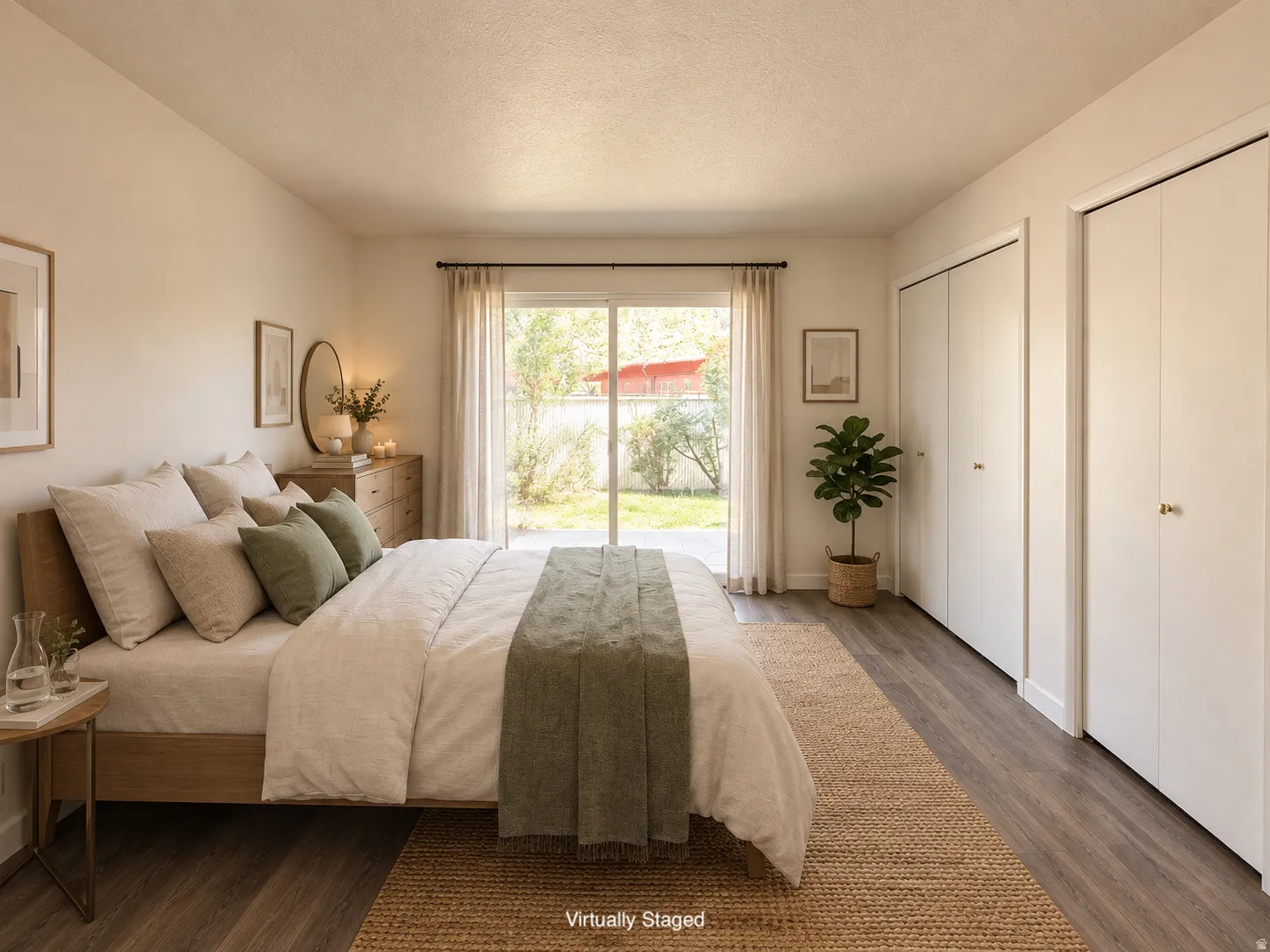 Virtually Staged Picture of Master Bedroom
