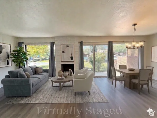 Virtually Staged picture of living room