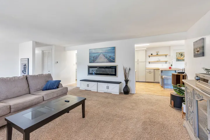 Living room has great flow with the rest of the main living space