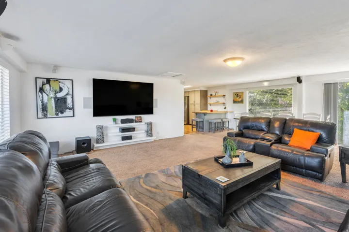 Large family room has room for two couches