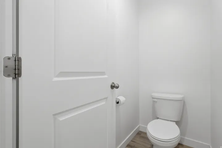 White panel door with satin nickel hardware