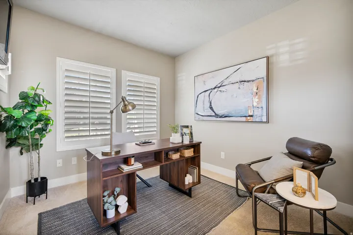 Main Floor Office with wall mount TV