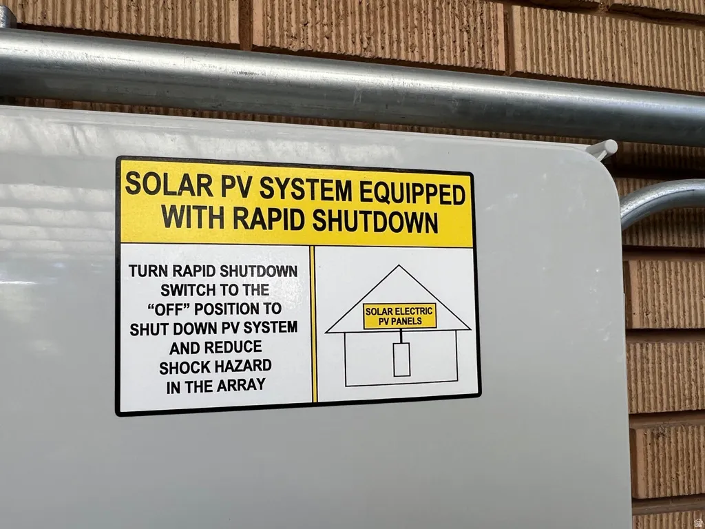 Part of the professionally installed solar system