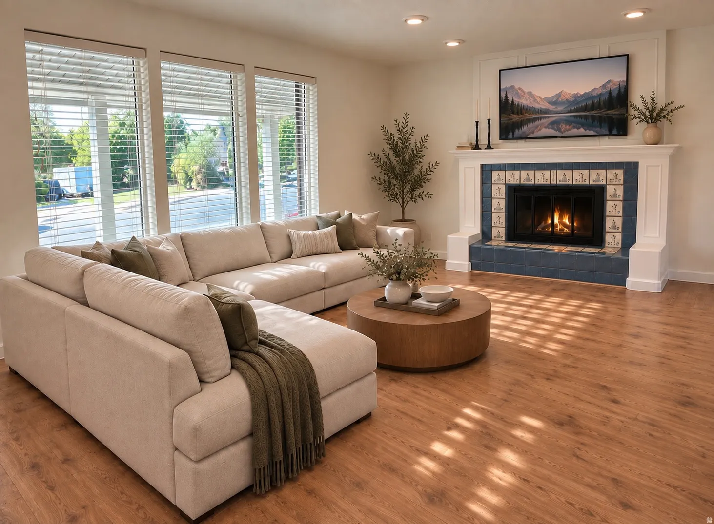 Large Living Room (Virtually staged to give you an idea of how it would look with furniture).