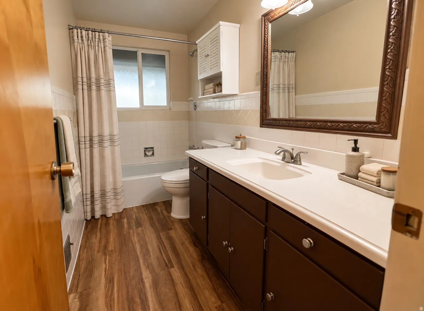 Bath on main floor - (Virtually Staged to help you get an idea of what it would look like with furnishings).
