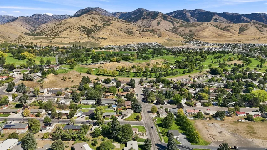 Expansive mountain range backdrop
