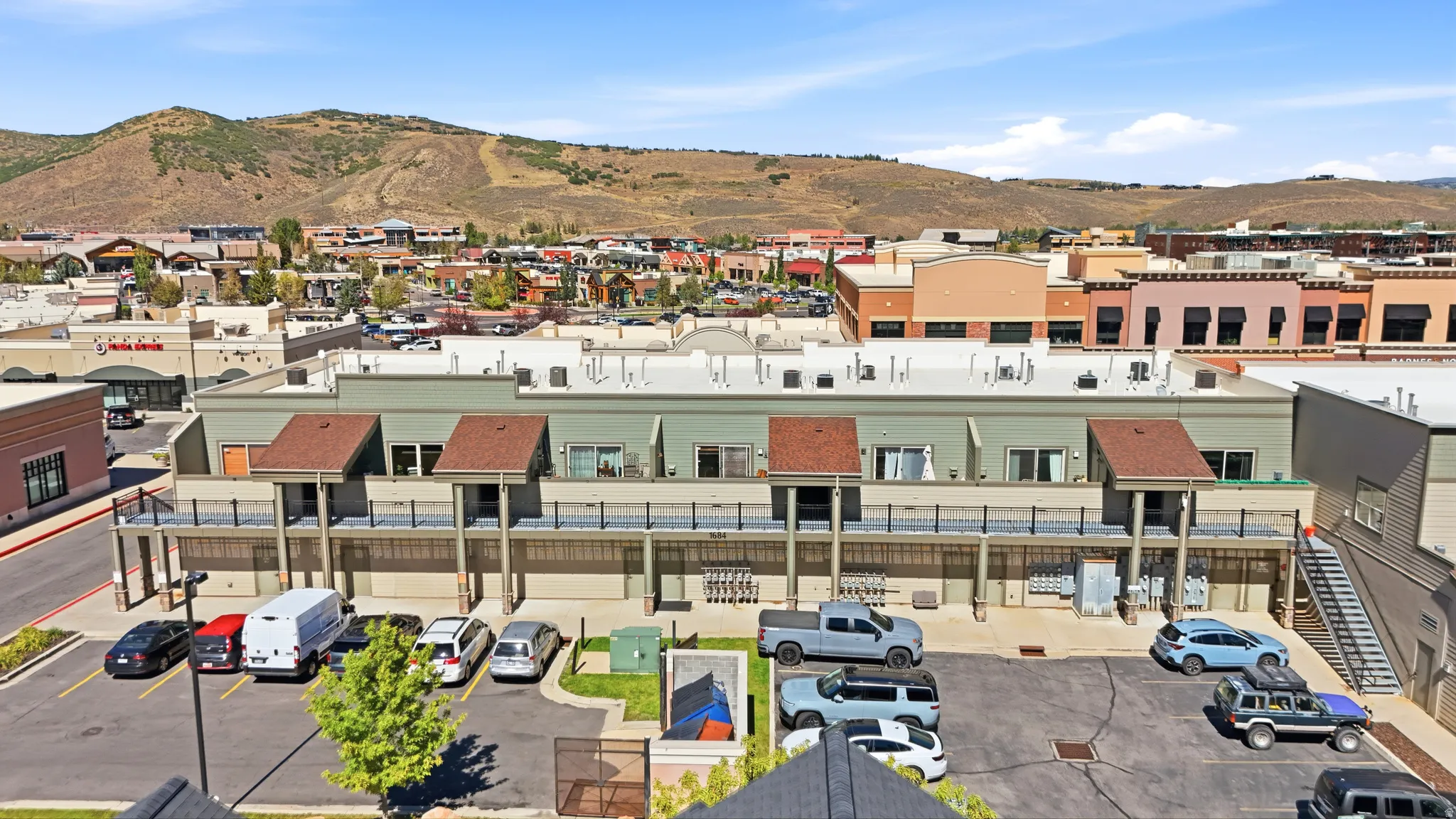 Located above commercial space