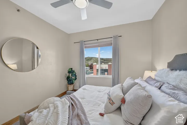 Primary bedroom with attached bathroom