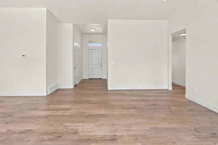Wood-finish flooring throughout