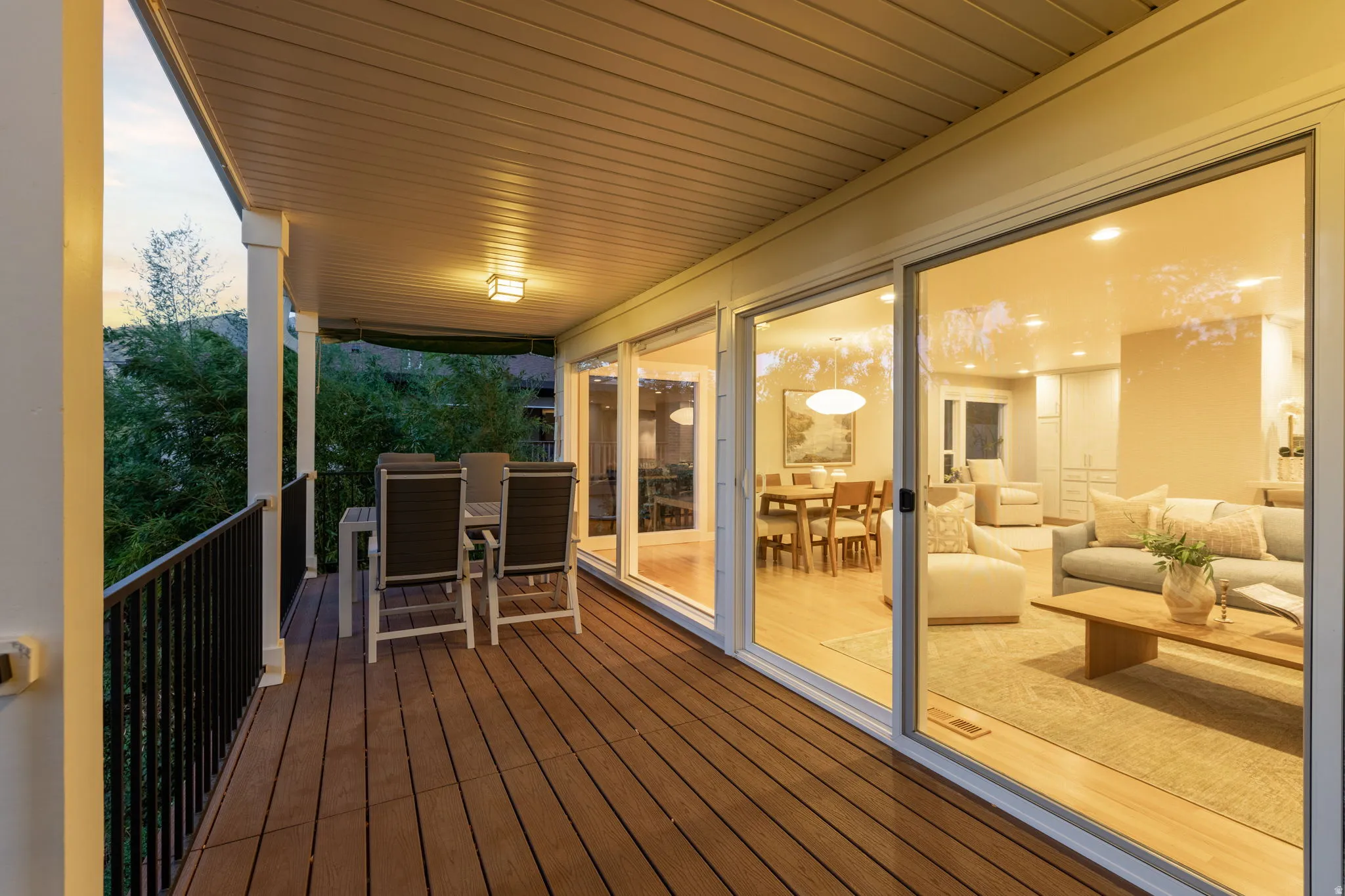Covered Trex deck