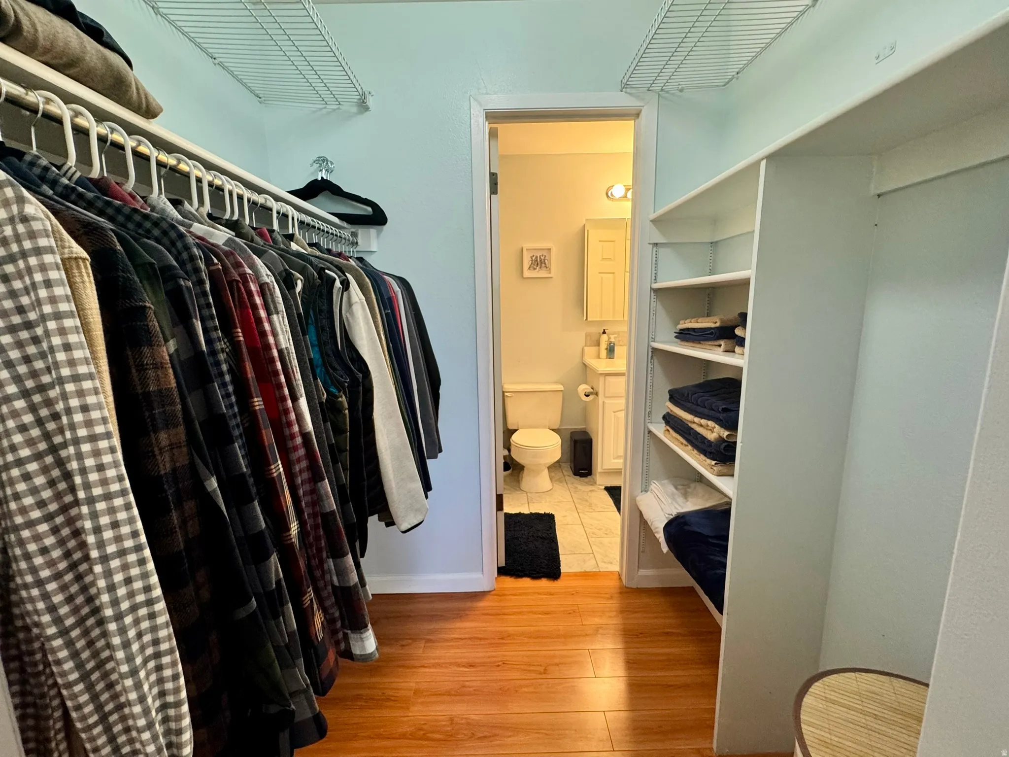 Walk-in closet connected to Bedroom 1 - Connects to Full Bathroom