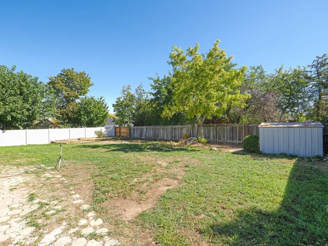 Large back yard with possibilities for a shop or ADU.