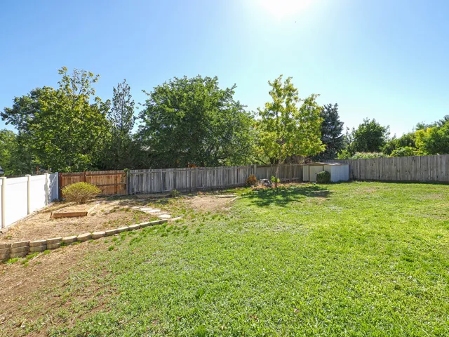 Large back yard.