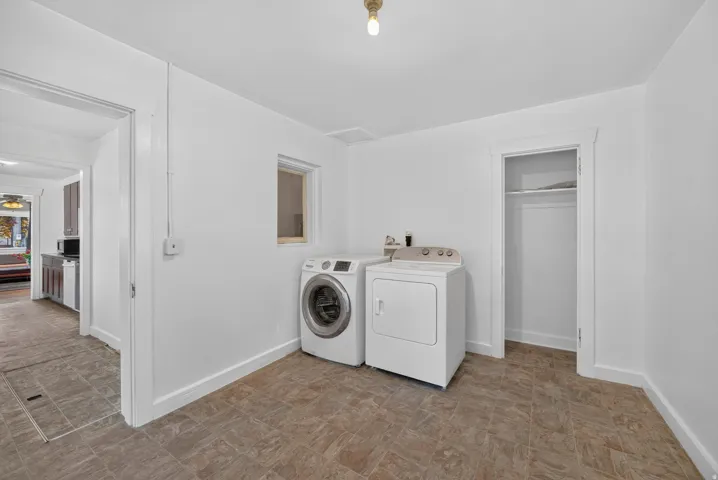laundry and storage space
