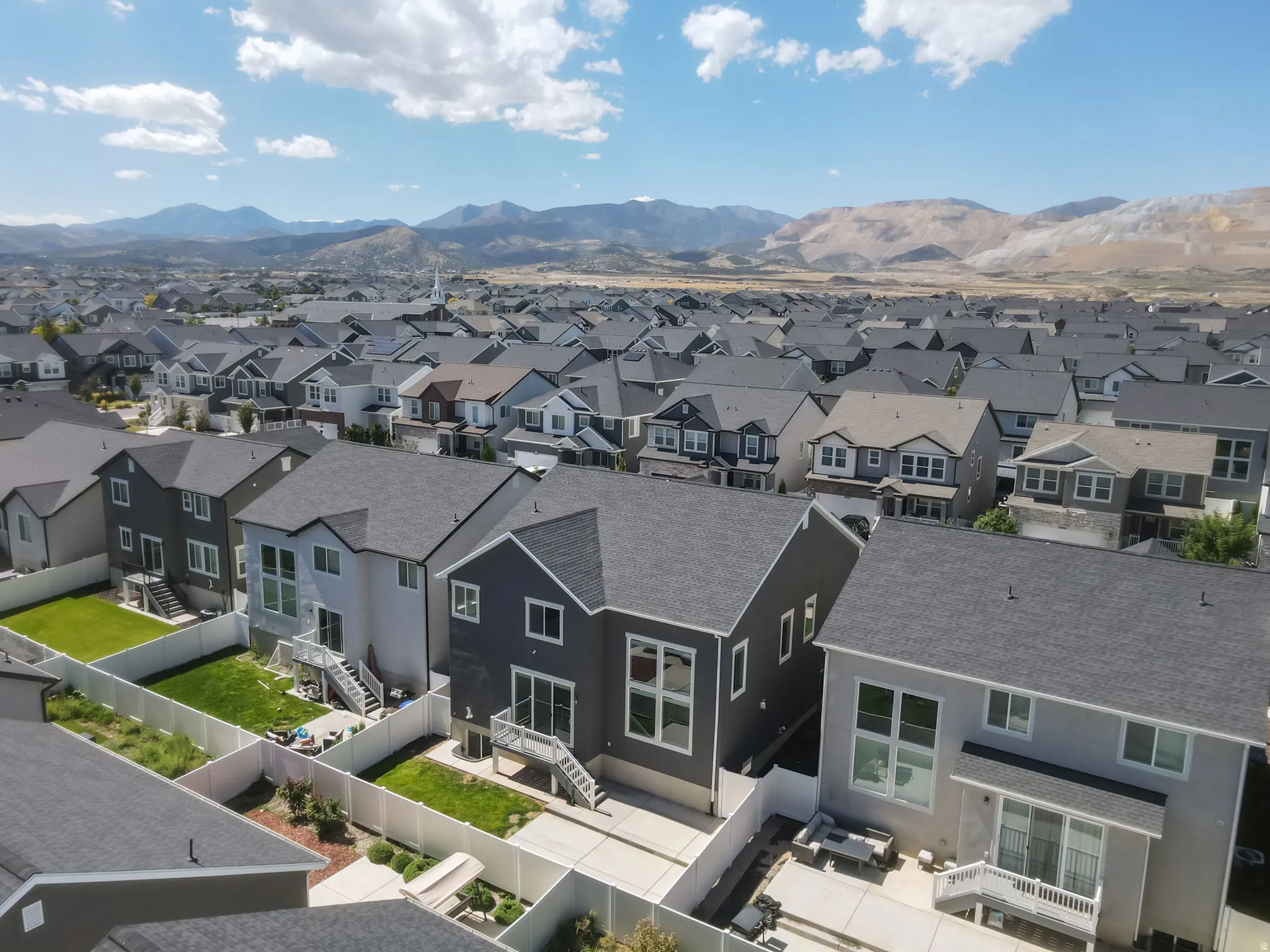 New construction properties featuring modern architectural designs