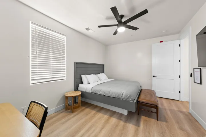 Hardwood-style flooring throughout
