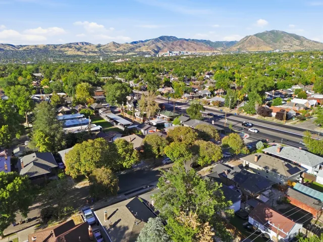 Aerial perspective of a residential area