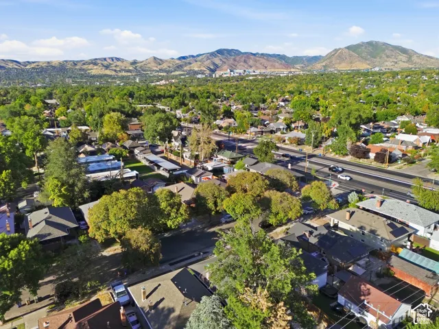 Aerial perspective of a residential area