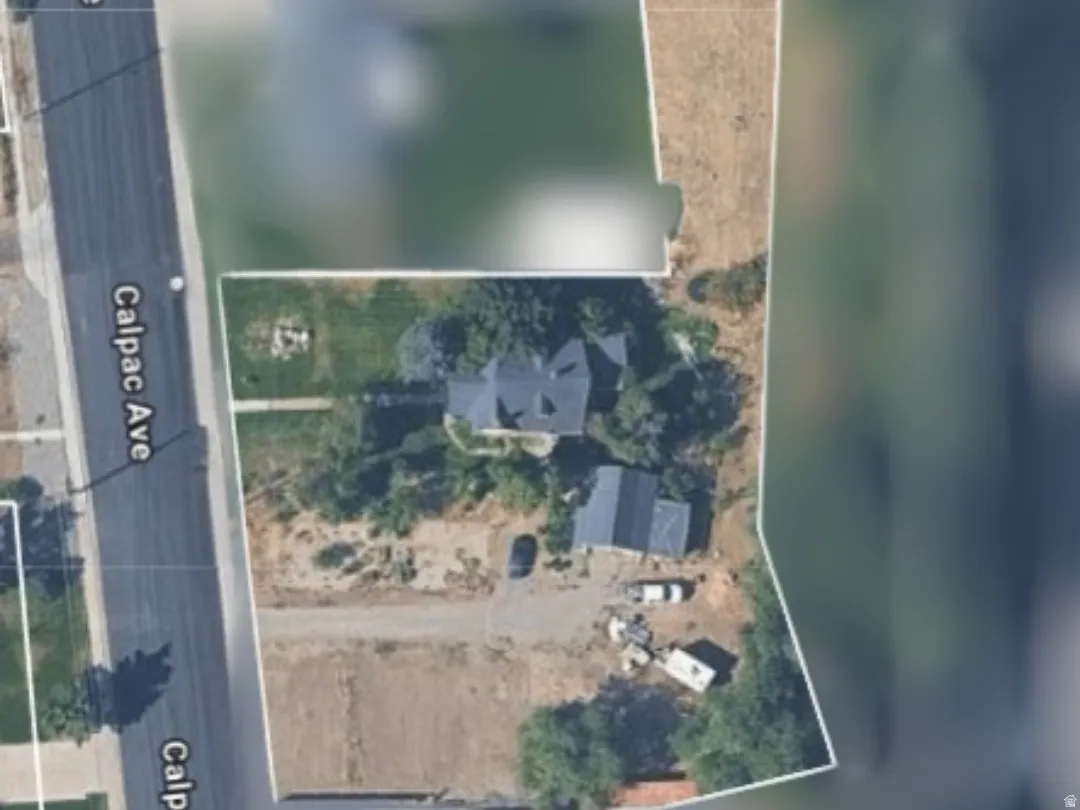 Property Aerial View. Illustrating the boundaries and structures on the property
