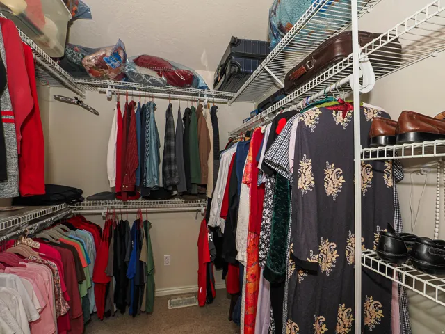 Primary walk in closet.