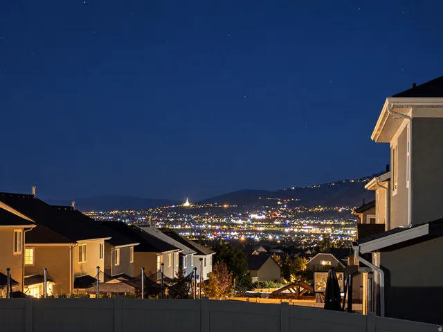 City lights backdrop