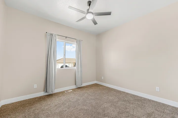 Neutral-toned walls with contrasting white trim