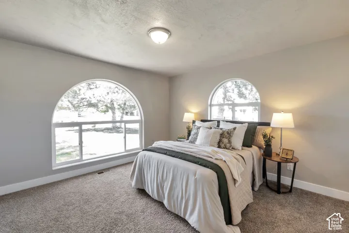 Arch-top windows provide abundant natural light