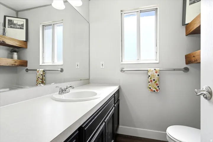 Basement has a finished bedroom and bathroom with a brand new shower