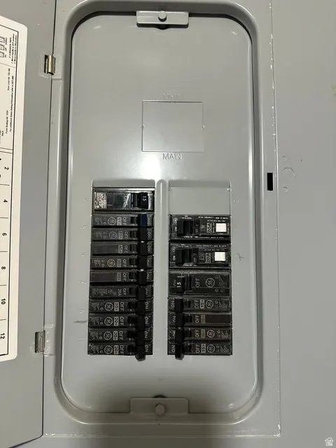 Electrical panel with multiple circuit breakers