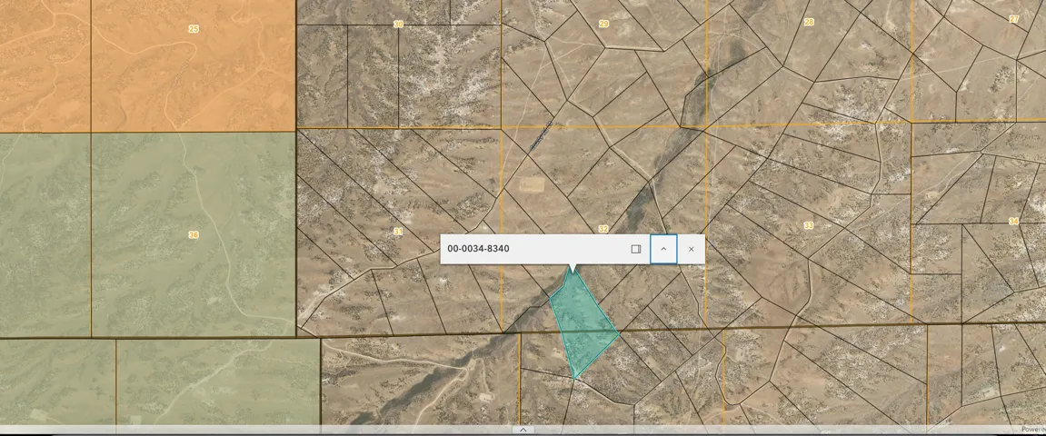 Assessor's Parcel Map. Displaying a parcel with the identifier 00-0034-8340 highlighted within a larger land division context