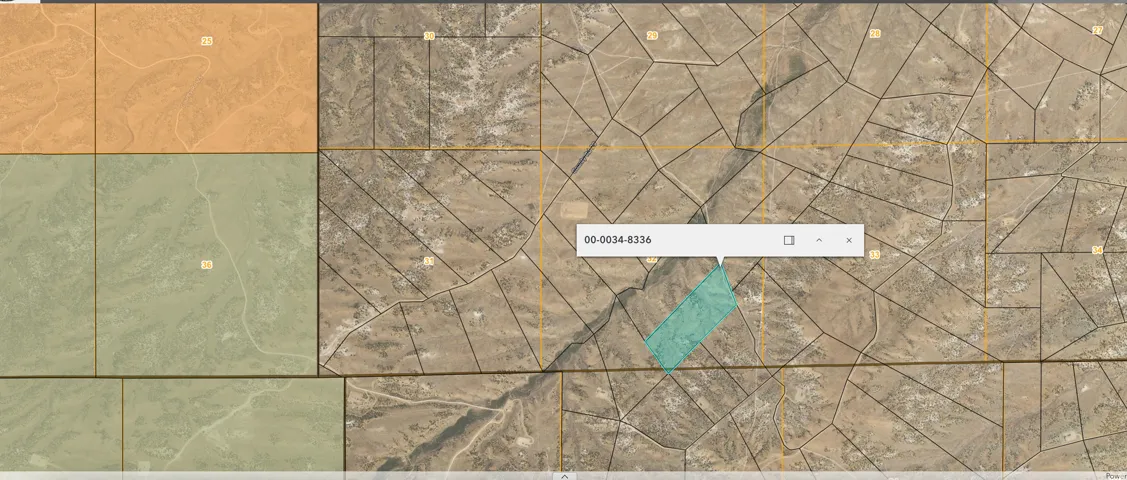 Property Parcel Map. Displaying the geographic layout of land parcels and an identified property with its assigned identifier