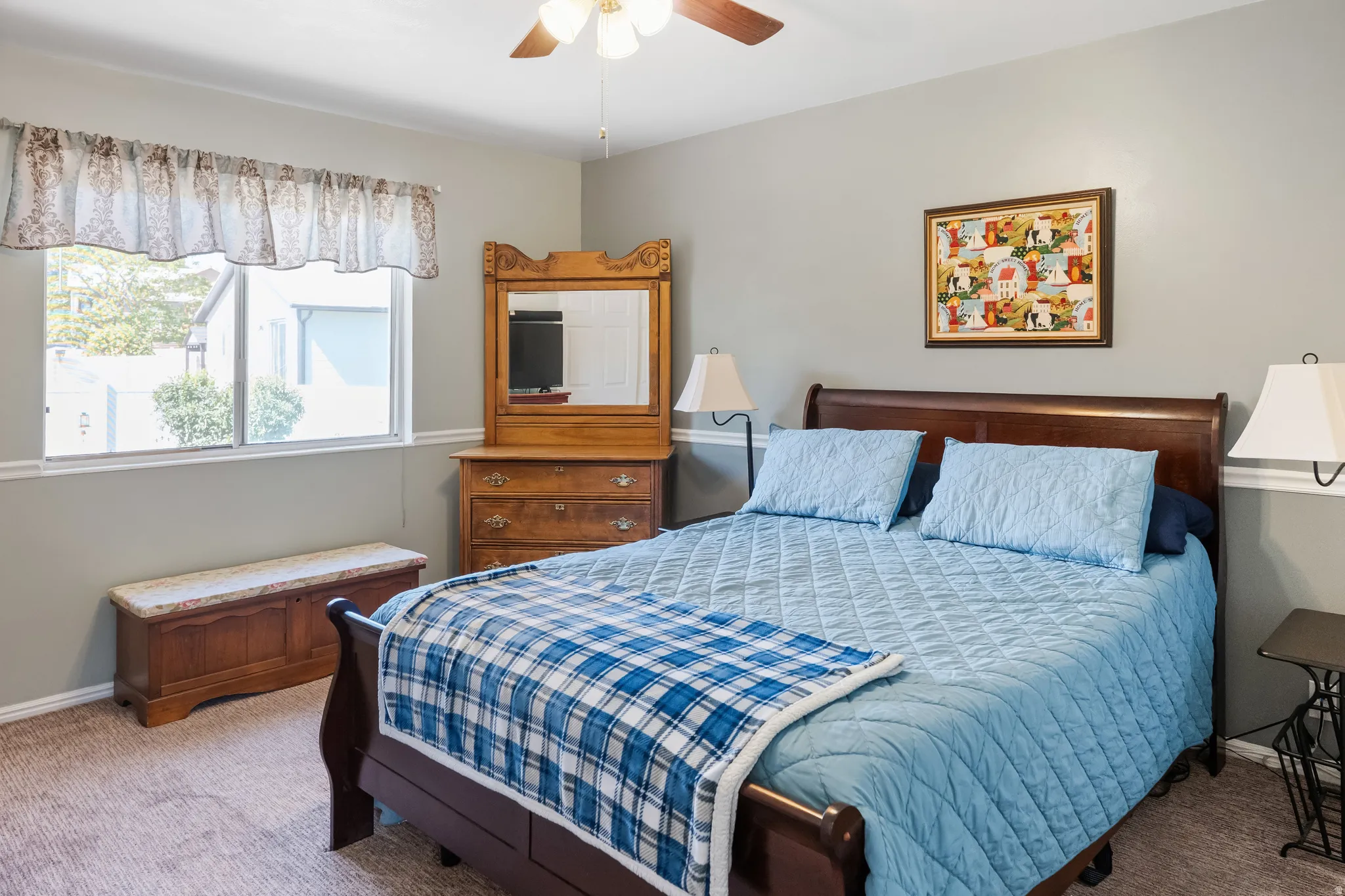 Primary bedroom large enough for your king bed and all the other furniture you need.