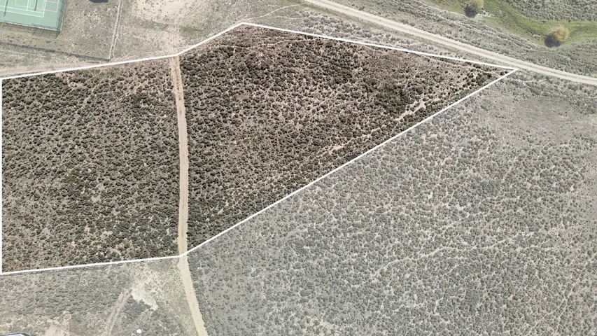 Aerial Site Plan. Outlining the boundaries of the property and surrounding land features