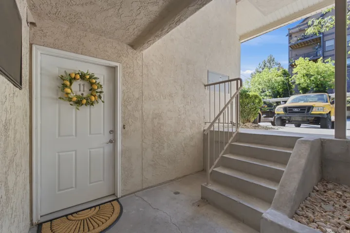 Front door conveniently close to parking.