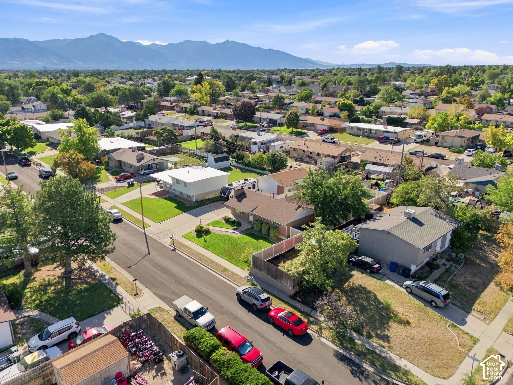 Expansive neighborhood featuring mature trees and established residential properties